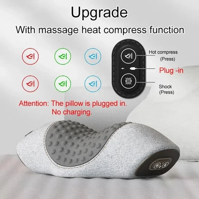 3-in-1 Neck Massager Pillow for Shoulder Deep Tissue , with Heating and Traction Vibration Function, Hump Corrector for Women