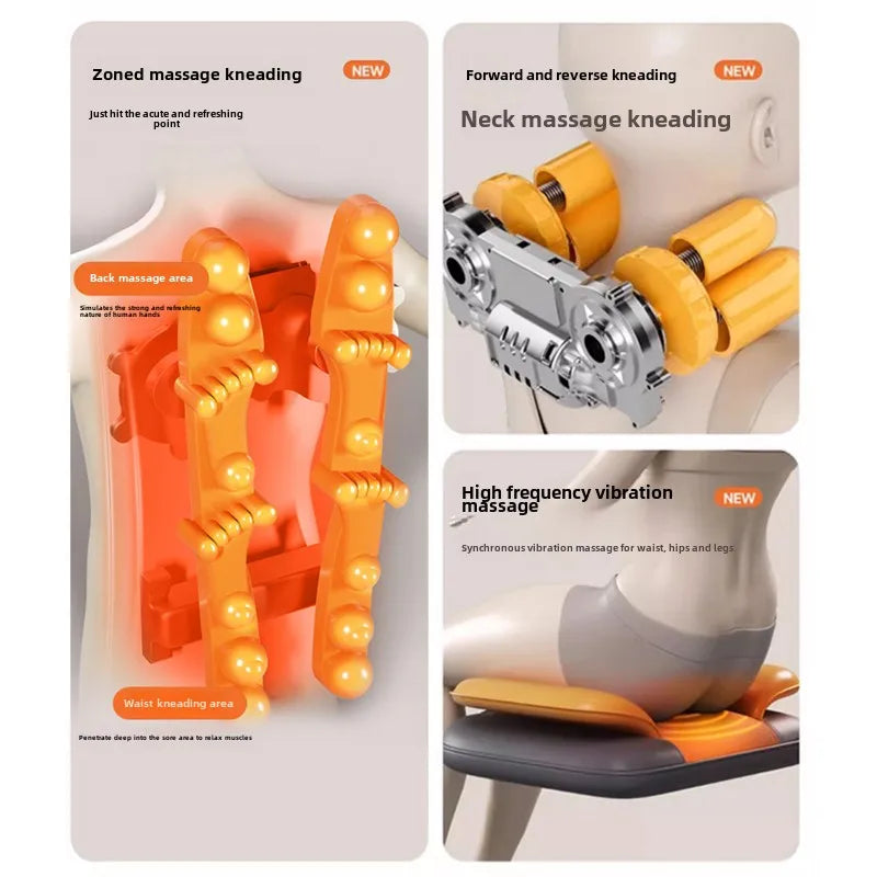 Massager Cervical Spine Waist Back Kneading Full Body Multifunctional Massage Chair Household Cushion Shoulder and Neck Massager