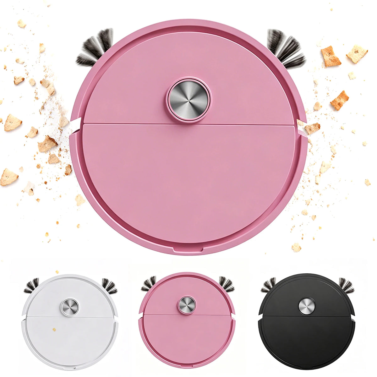 3 In 1 Intelligent Cleaning Robot Lightweight Smart Cleaning Machine Automatic Obstacle Avoidance for Pet Hair&Hard Floor&Carpet