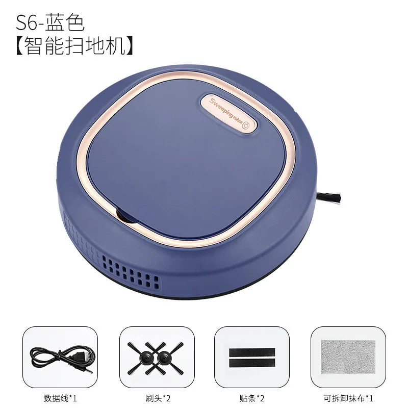 Rechargeable Smart Vacuum Cleaner 3‑in‑1 Sweep Mop Vacuum Robot Auto Floor Cleaning Machine for Home Living Room Bedroom