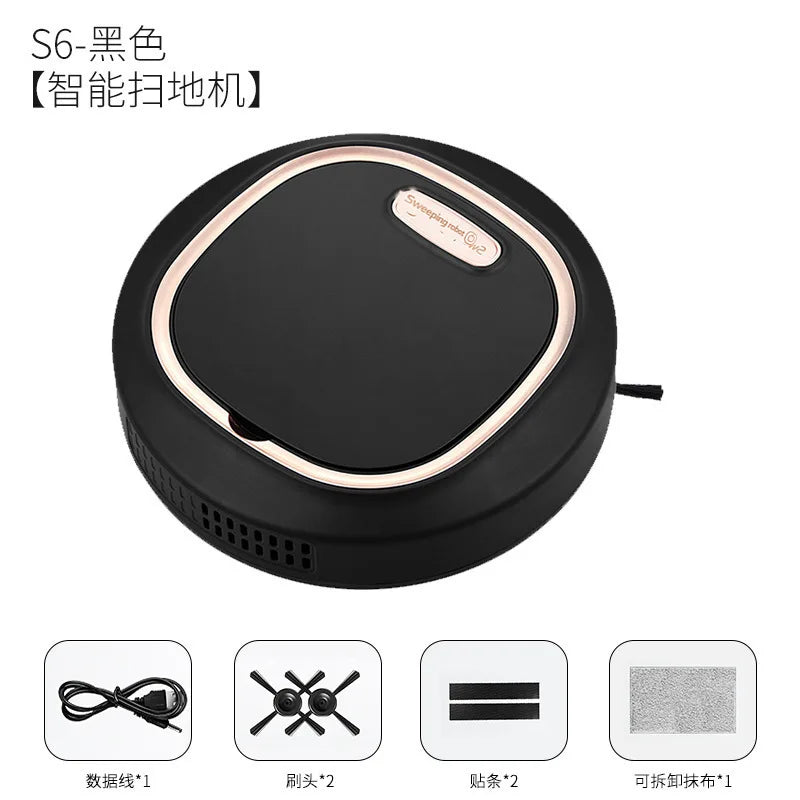 Rechargeable Smart Vacuum Cleaner 3‑in‑1 Sweep Mop Vacuum Robot Auto Floor Cleaning Machine for Home Living Room Bedroom