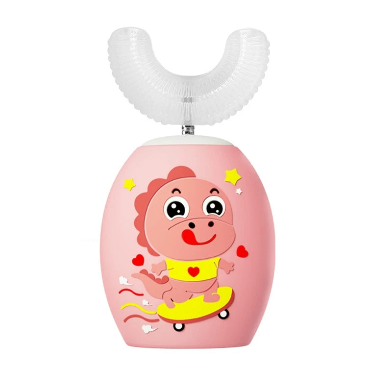 2-6 years old Kids U-Shaped Rechargeable Sonic Electric Toothbrush With Smart Timing And IPX7 Waterproof