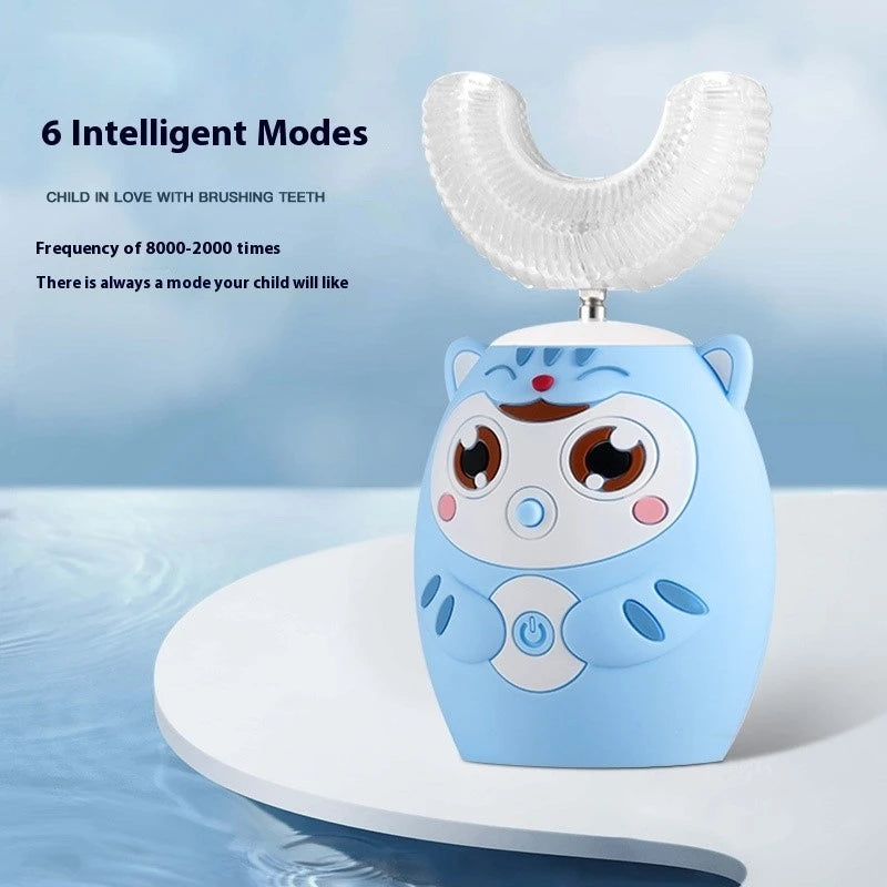 2-6 years old Kids U-Shaped Rechargeable Sonic Electric Toothbrush With Smart Timing And IPX7 Waterproof