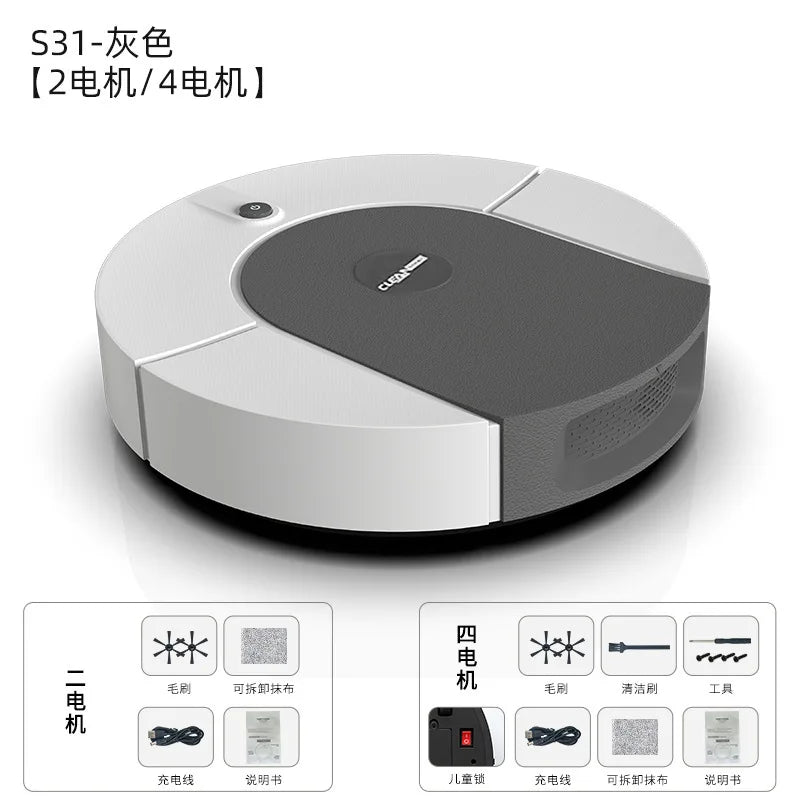 Rechargeable Smart Vacuum Cleaner 3‑in‑1 Sweep Mop Vacuum Robot Auto Floor Cleaning Machine for Home Living Room Bedroom