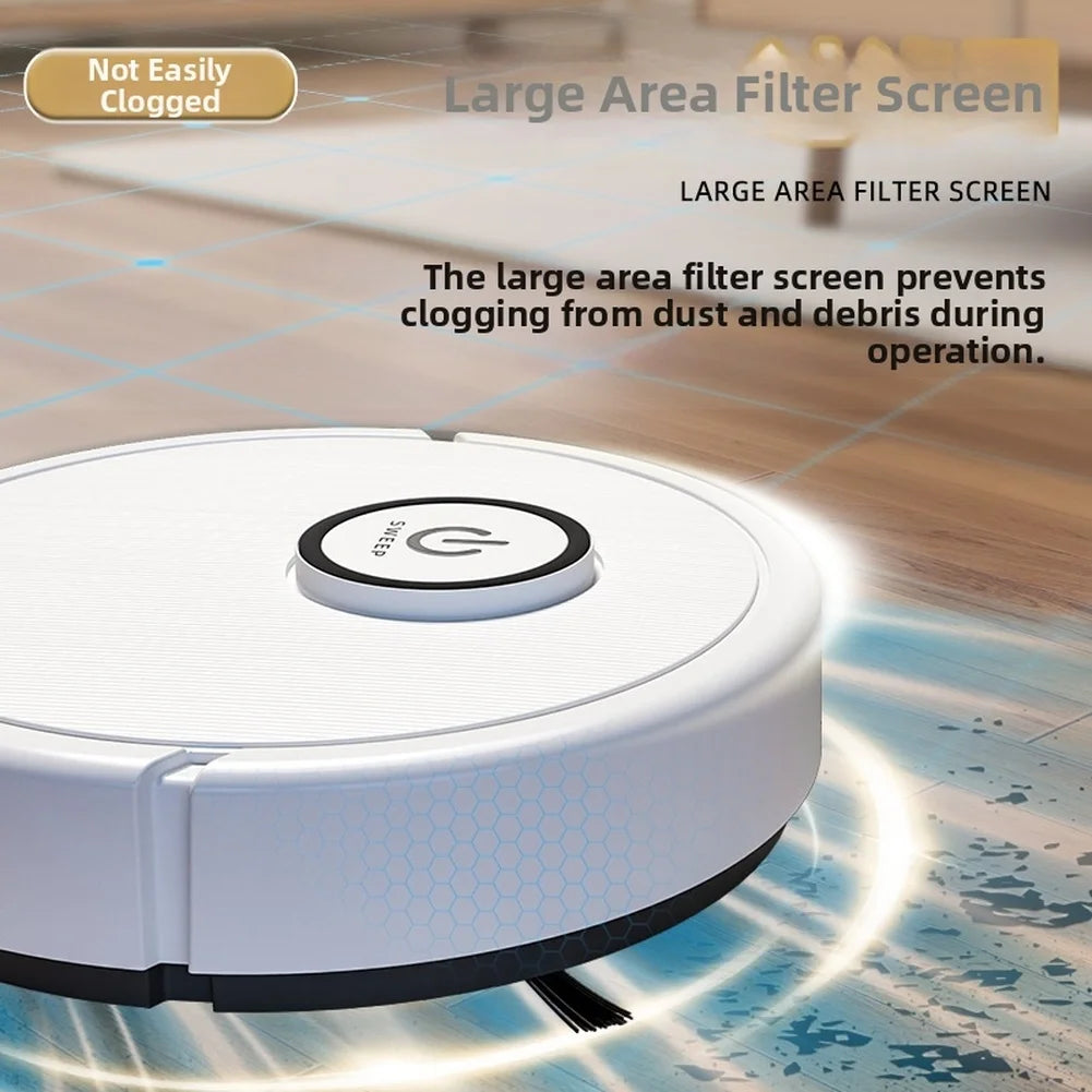 Smart Robot Vacuum Cleaner 3 In 1 Sweeping Mopping 1000Pa Suction 45dB Low Noise Dragging Cleaning Sweep Floor For Home Office