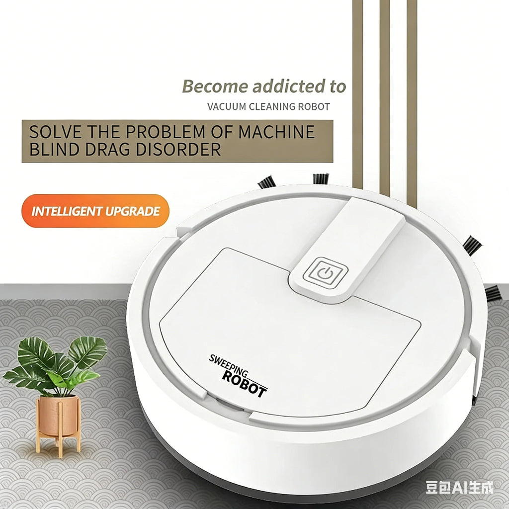 Household 3-in-1 Intelligent Sweeping Robot USB Charging Sweeping Machine Dust Hair Pet Hair Vacuum Home Appliance Gifts