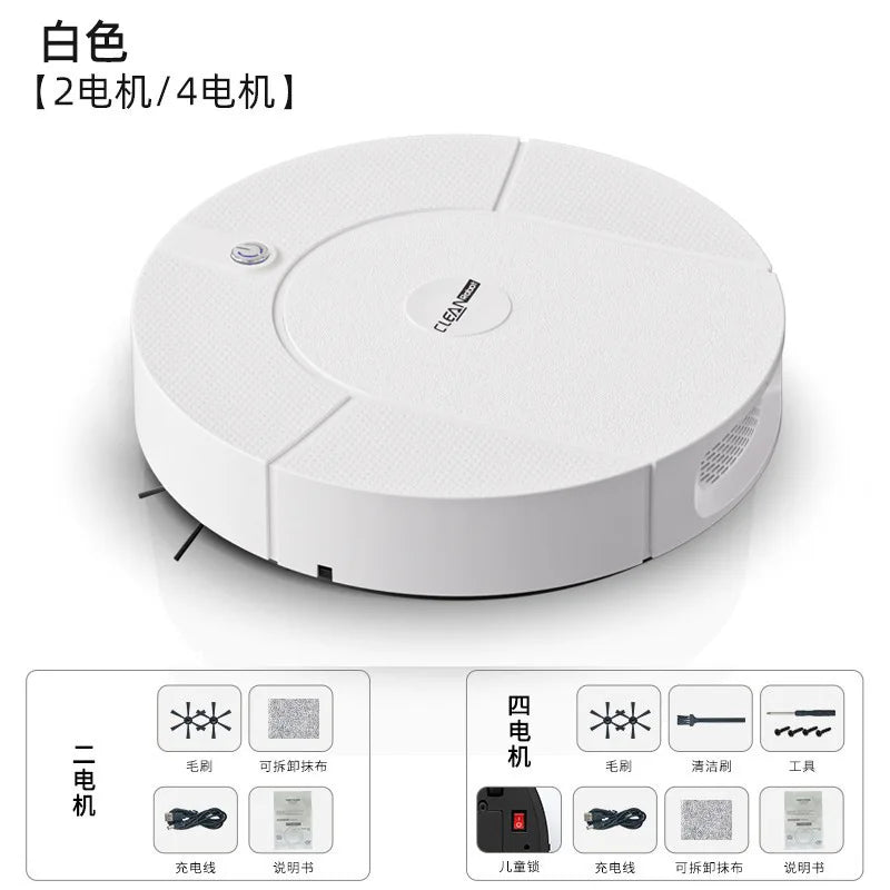 Rechargeable Smart Vacuum Cleaner 3‑in‑1 Sweep Mop Vacuum Robot Auto Floor Cleaning Machine for Home Living Room Bedroom