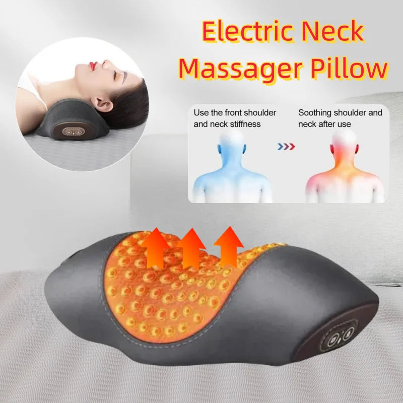 3-in-1 Neck Massager Pillow for Shoulder Deep Tissue , with Heating and Traction Vibration Function, Hump Corrector for Women