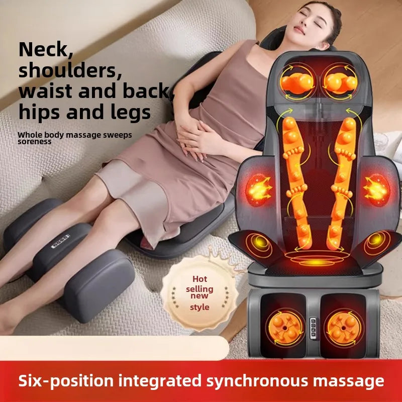 Massager Cervical Spine Waist Back Kneading Full Body Multifunctional Massage Chair Household Cushion Shoulder and Neck Massager