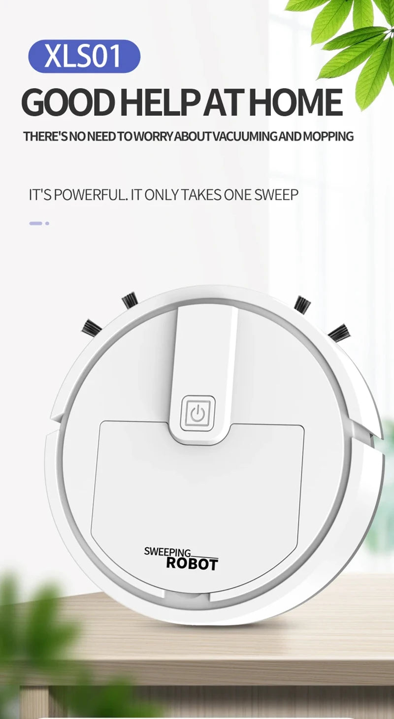 Household 3-in-1 Intelligent Sweeping Robot USB Charging Sweeping Machine Dust Hair Pet Hair Vacuum Home Appliance Gifts